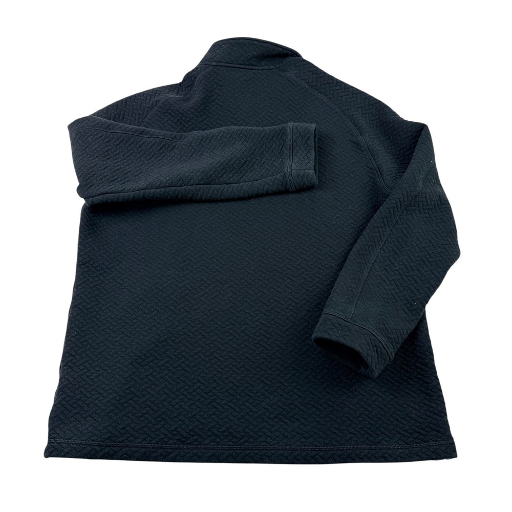 RHONE Mens Quilted 1/4 Snap Neck Pullover Sweatshirt Black Size XL - Picture 3 of 10